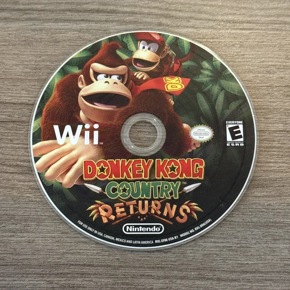 Nintendo Wii Donkey Kong Country Returns Disc Only Tested (FREE SHIPPING)